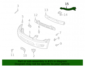 Кронштейн переднего бампера правый Lexus IS200 IS300 99-05