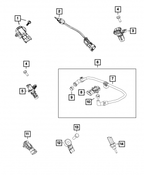 Датчик абсолютного давления map sensor Fiat 500L 14-17 1.4T