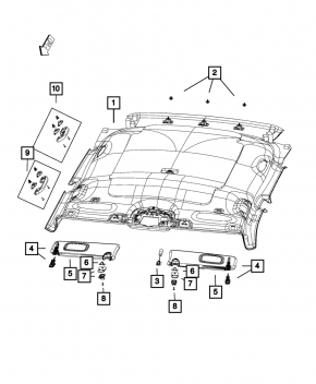 Обшивка стелі Jeep Compass 17-18