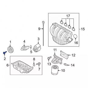 Болт шкива коленвала Ford C-max MK2 13-18