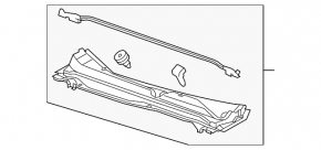 Решетка дворников пластик Chevrolet Equinox 10-17
