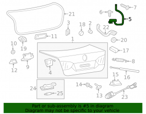 Петля крышки багажника левая VW Jetta 11-18 USA