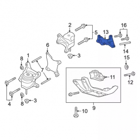Кронштейн АКПП Ford Explorer 20-25 2.3T RWD