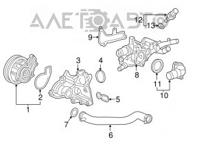 Корпус термостата Honda CRV 23-26 1.5T