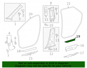 Накладка порога внешняя задняя правая Lexus RX350 RX450h 16-22 черная, царапины