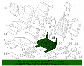 Водительское сидение BMW 3 F30 12-18 с airbag, электро с памятью, кожа беж