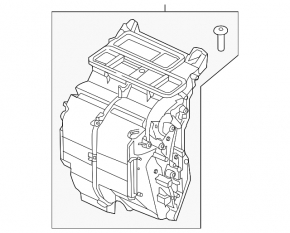 Корпус грубки голий Honda HR-V 16-22 під клімат-контроль