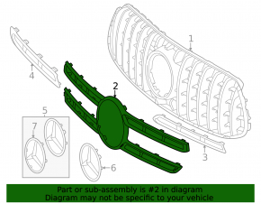 Накладка решітки радіатора grill Mercedes W167 GLE 350450450e 24-26