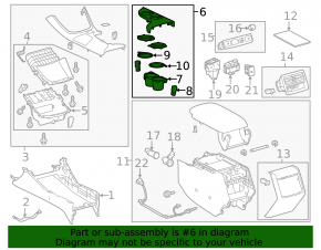 Подстаканники Toyota Avalon 13-15 серая кожа, полез хром, с подсветкой