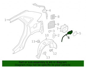 Корпус лючка бензобака Ford Edge 19-24