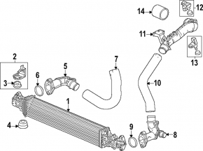 Патрубок інтеркулера правий Honda Civic XI FE/FL 22-26 1.5T нижній