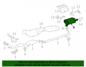 Глушитель задняя часть бочка Toyota Camry v70 18-24 2.5 L, LE FWD примят