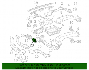 Дефлектор воздуховода центральный левый Lexus RX300 RX330 RX350 RX400h 04-09
