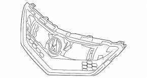 Основание решетки радиатора grill Acura RDX 13-18 2016-18