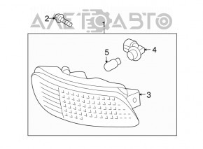 Катафот заднего бампера правый птф Lexus RX330 RX350 RX400h 04-08