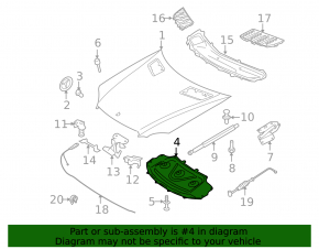 Изоляция капота Mercedes W164 ML