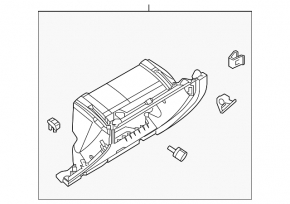 Ящик для рукавичок, бардачок VW Jetta 19-26 чорний під cd changer