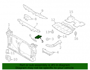 Кронштейн замка капота правый Infiniti Q50 14-20