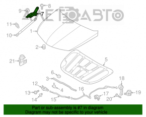Петля капота левая Hyundai Azera 12-17