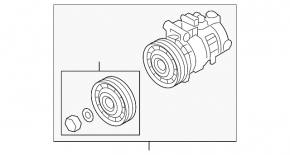 Компресор кондиціонера Audi A6 C7 16-18 3.0T