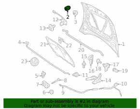 Отбойник капота правый VW Beetle 12-19