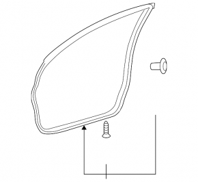 Уплотнитель двери передней правой Lexus GS300 GS350 GS430 GS450h 06-11