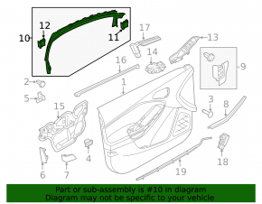 Рамка двери внутренняя передняя левая Ford Focus mk3 15-18