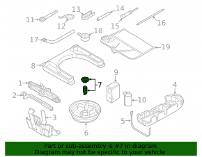 Крепление запасного колеса VW Beetle 12-19