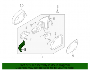 Поворотник зеркала правый VW Jetta 05-10