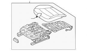 Водительское сидение Hyundai Elantra AD 17-18 без airbag, ткань сер