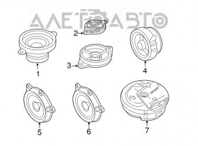 Динамик дверной передний левый Mazda CX-5 17-24 BOSE