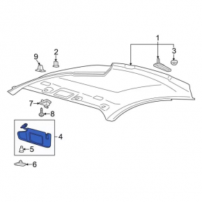 Козырек левый Ford Mustang mk6 15-23 купе черный, залом