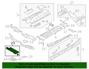 Защита днища правая VW Tiguan 18-24 потерта