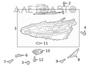 Блок розжига левый Lexus ES 19-22 Full LED
