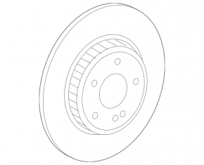 Диск тормозной задний левый Mercedes W213 E 300/350 17-23 300/22мм