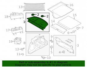 Полка задняя Ford Mustang mk6 15-23 черная