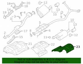 Тепловой экран глушителя задний левый Subaru Outback 20-23