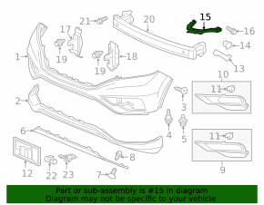 Крепление бампер-фара переднее левое Honda CRV 15-16