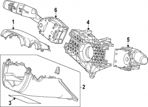 Обрамление рулевой колонки в сборе Honda Accord 23-26 черное, 2 части