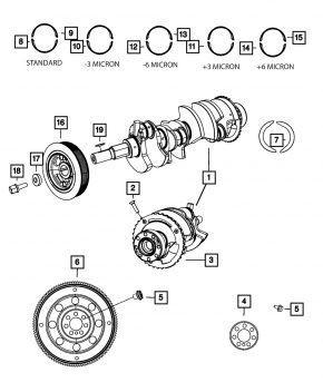 Маховик Jeep Compass 11-16 2.0, 2.4