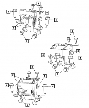 Подушка двигуна права Jeep Compass 11-16 2.0, 2.4, AWD, FWD