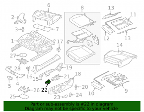 Управление поясничной подпорки водительского сиденья Audi A4 B9 17-25 серое