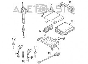 Катушка зажигания VW Passat b7 12-14 USA 2.5 надломана фишка
