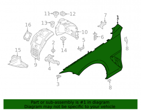 Крыло переднее левое BMW 8 G15 G16 20-25 M