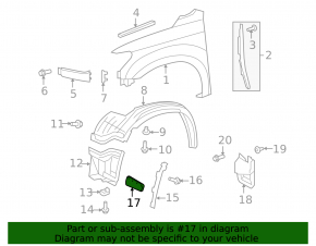 Бризговик переднього бампера правий Toyota Sequoia 08-22
