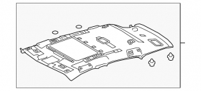 Обшивка потолка Lexus NX300 NX300h 18-21 черная, под люк