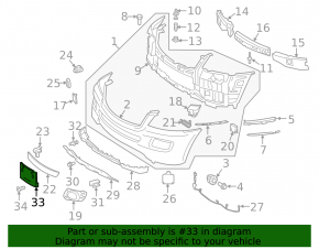 Площадка номерного знака передняя Mercedes W164 ML350 06-11