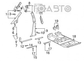 Накладка порога передняя правая внешняя Lexus RX300 98-03
