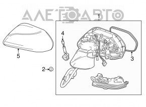 Зеркало боковое правое в сборе Toyota Camry v70 18-20 BSM, камера
