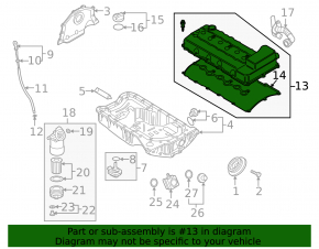 Крышка клапанная VW Passat b7 12-15 USA 3.6